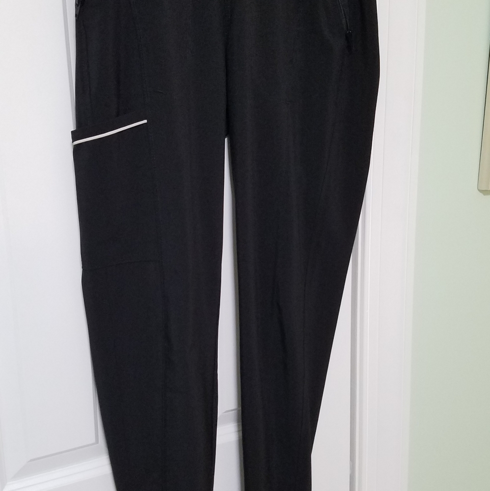 Cherokee Infinity scrub pants, jogger style, black, extra small.
